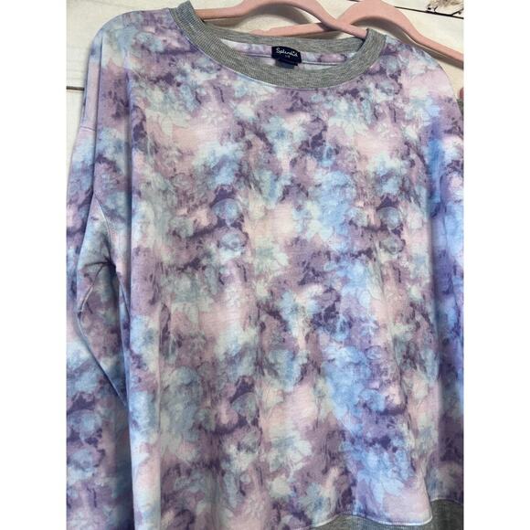 Splendid 2 Piece Tie Die Sweatshirt/Sweatpants Matching Set Size LG Comfy Cozy - Picture 5 of 5